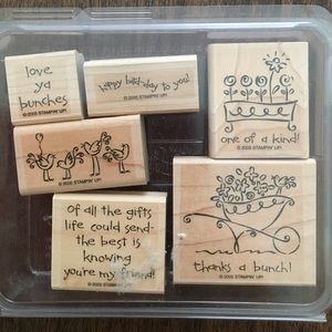 STAMPIN’ UP! Love Ya Bunches Set Of 6 Stamps 2006